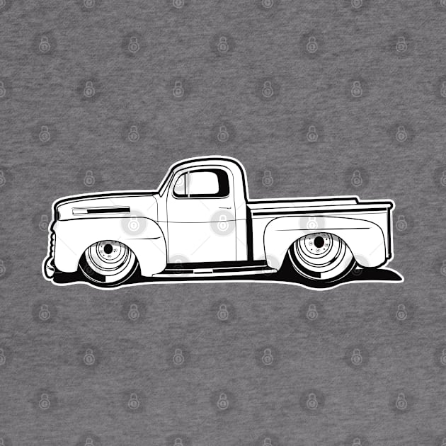 1950 Ford Truck BW by RBDesigns